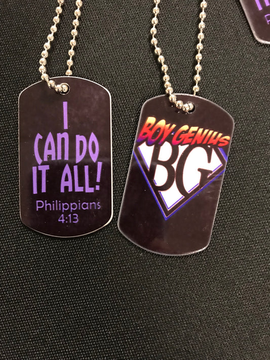 Boy Genius - I Can Do It All Tag Necklace